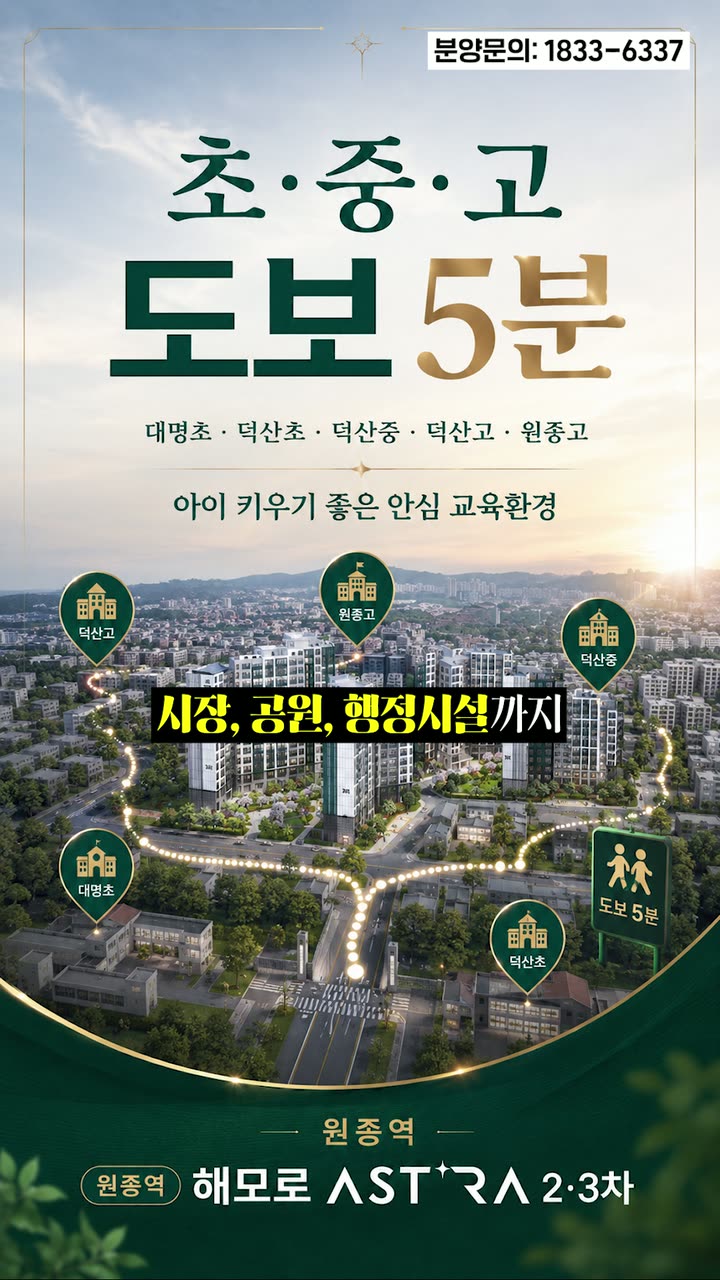 분양·부동산 부동산 서비스 숏폼 — 부동산·분양 쇼츠·릴스 편집 제작 사례