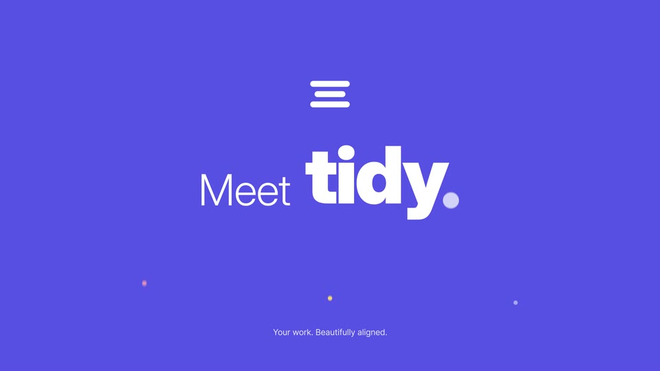 TIDY SaaS 모듈형 UI 모션 — 모션그래픽 모션그래픽 제작 사례