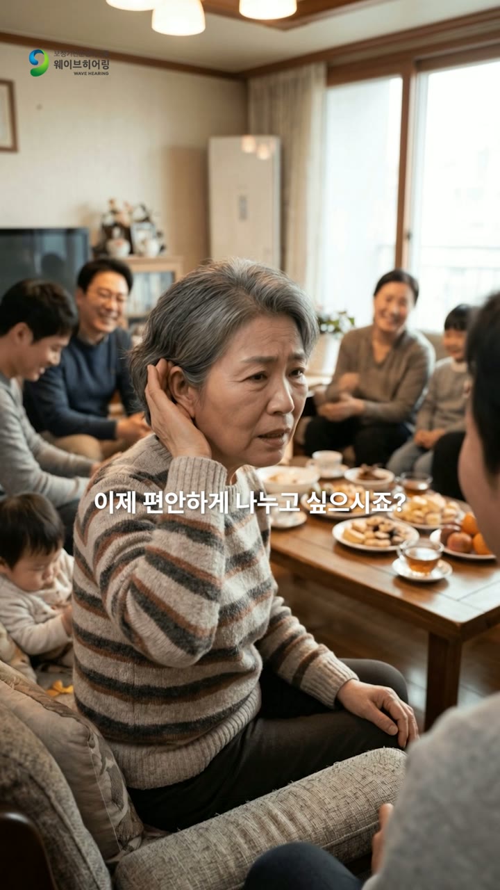 웨이브히어링 보청기 브랜드 숏폼 광고 — 건강기능식품·헬스케어 AI 영상 제작 사례