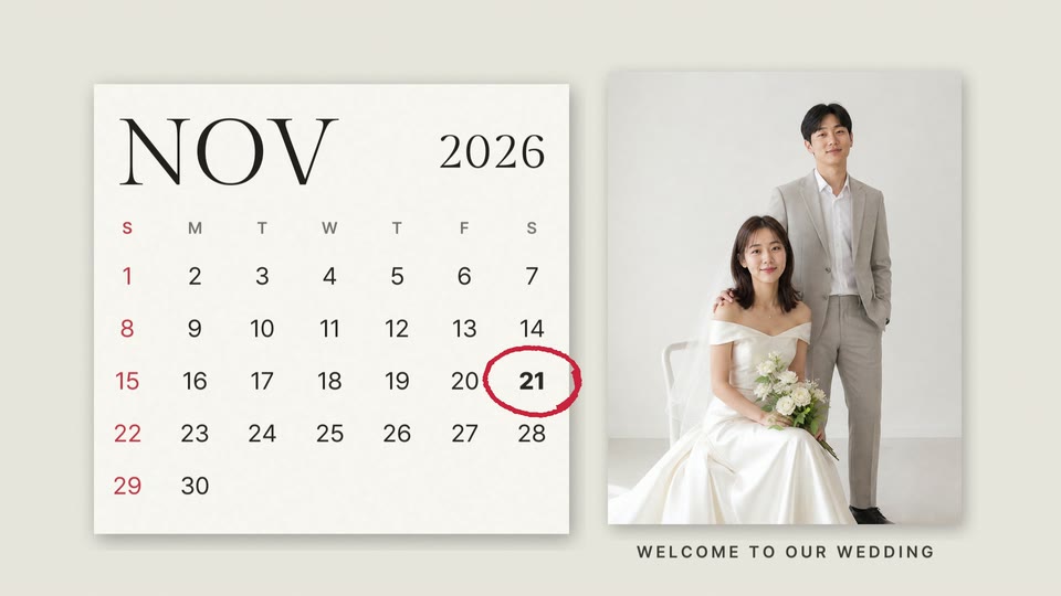 캘린더 비트 식전영상 템플릿 장면