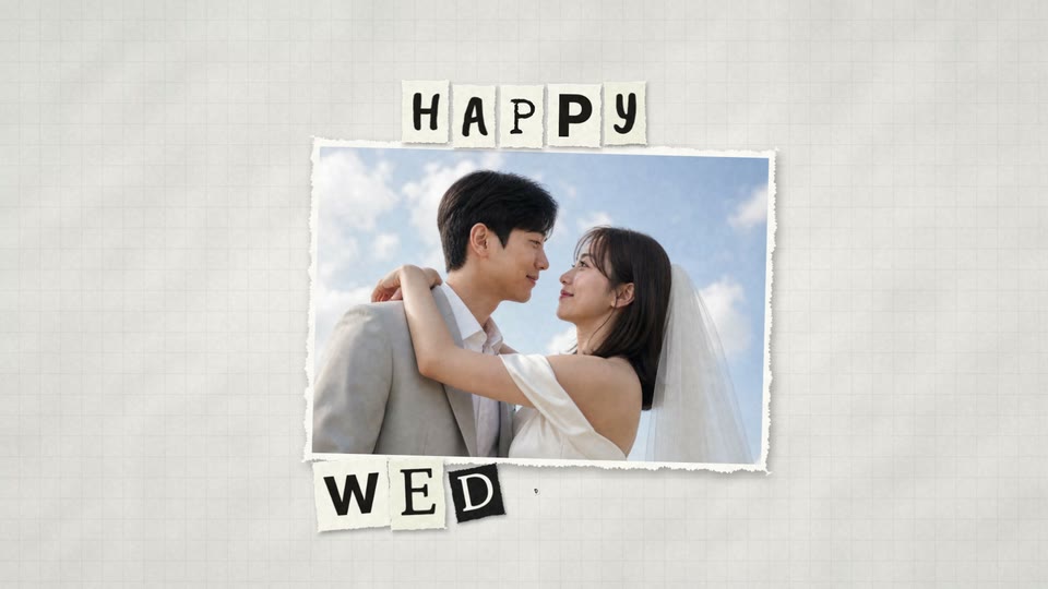 다이어리 콜라주 식전영상 템플릿 장면