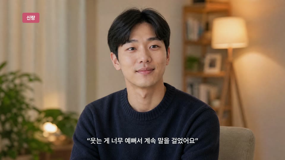 커플 인터뷰 식전영상 템플릿 장면